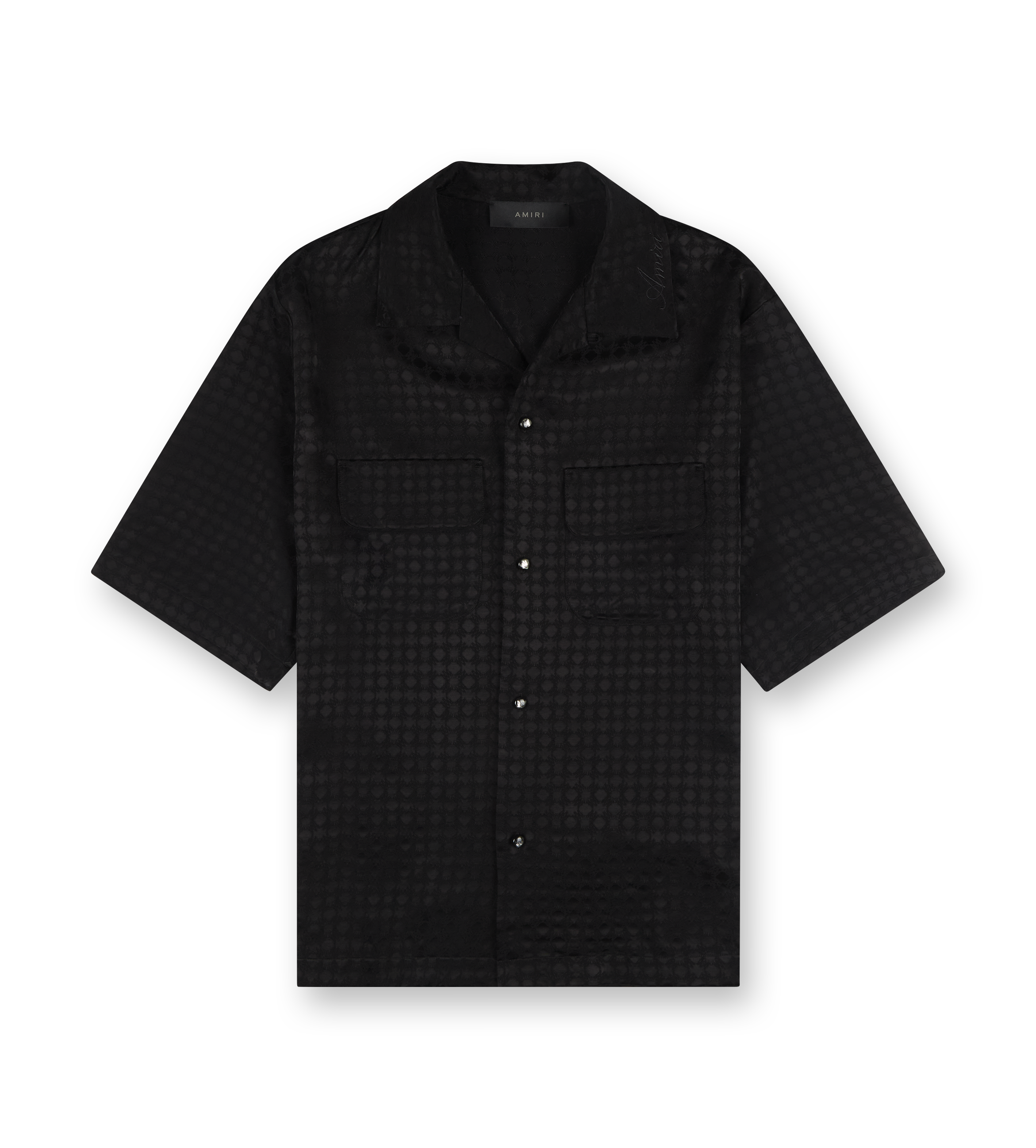 MA Quad Jacquard Camp Shirt Black