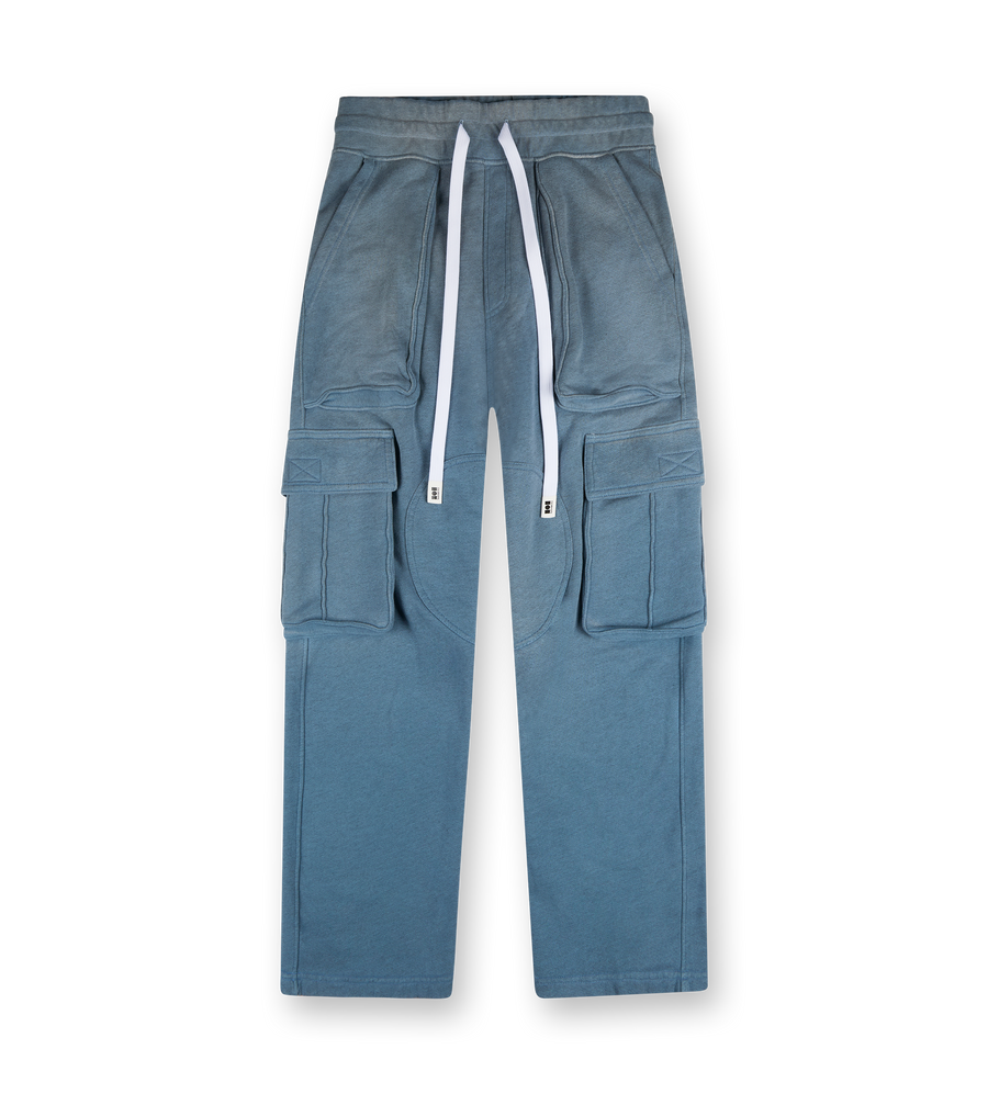 Logo Cargo Sweatpants Blue