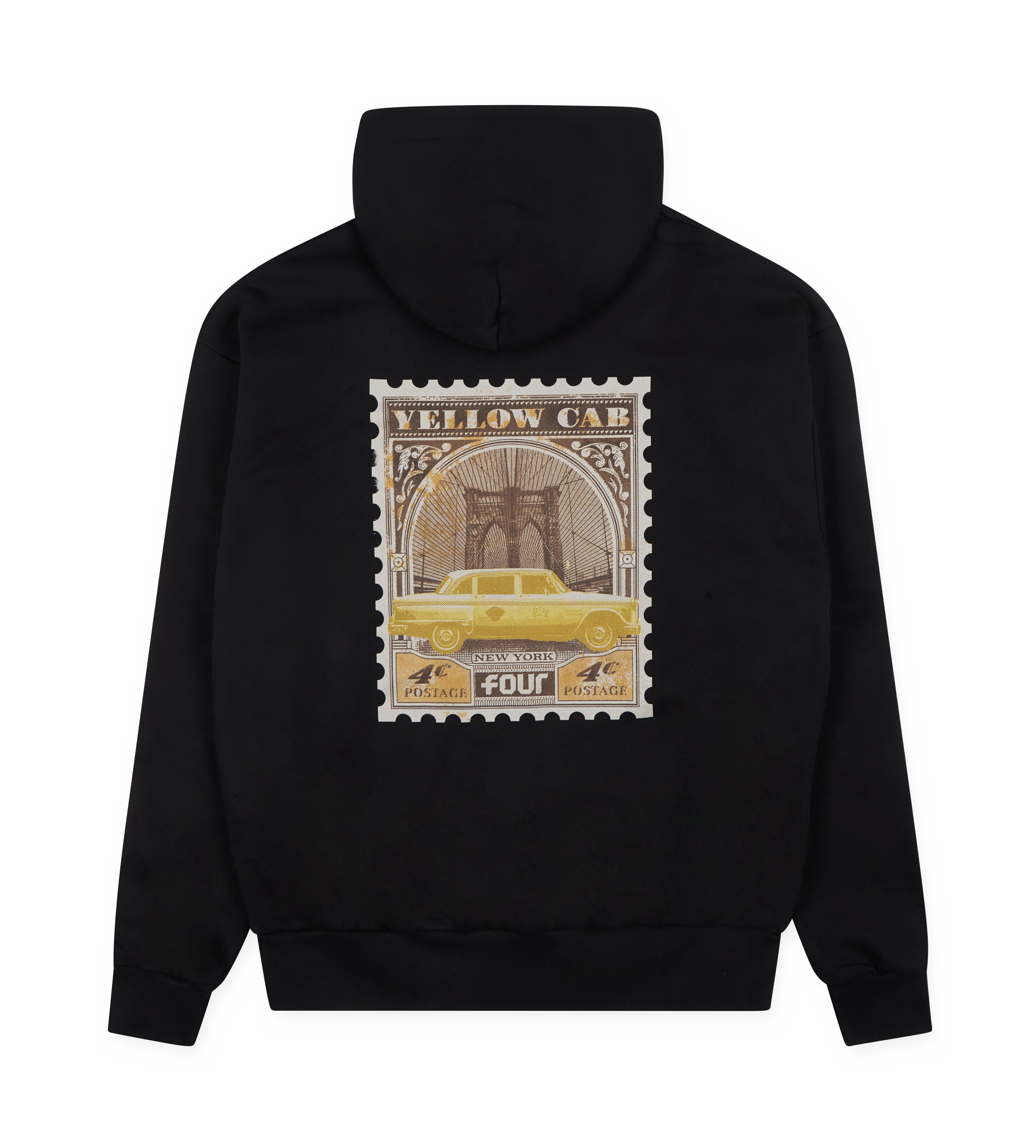 NY Stamp Cab Hoodie Black