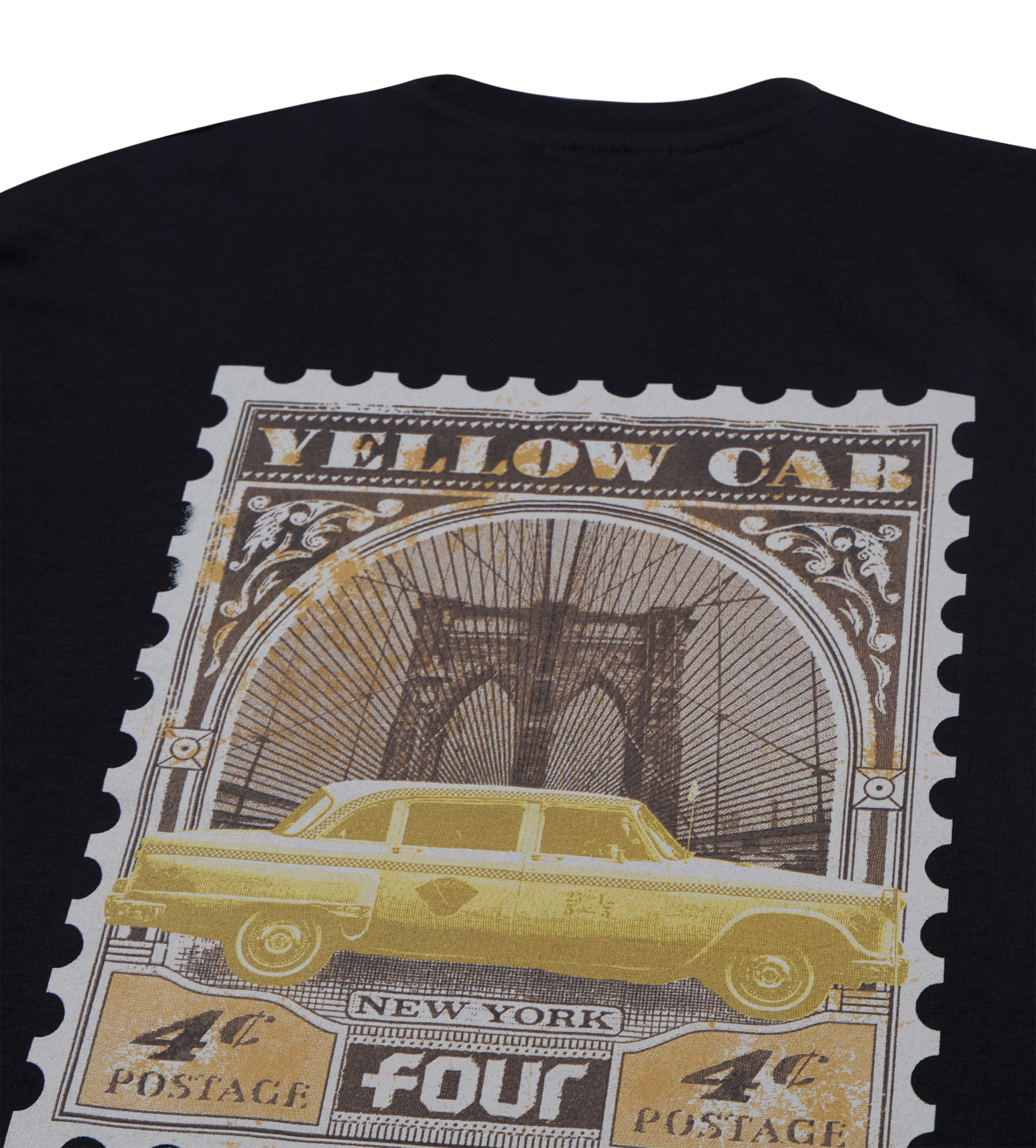 NY Stamp Cab T-shirt Black