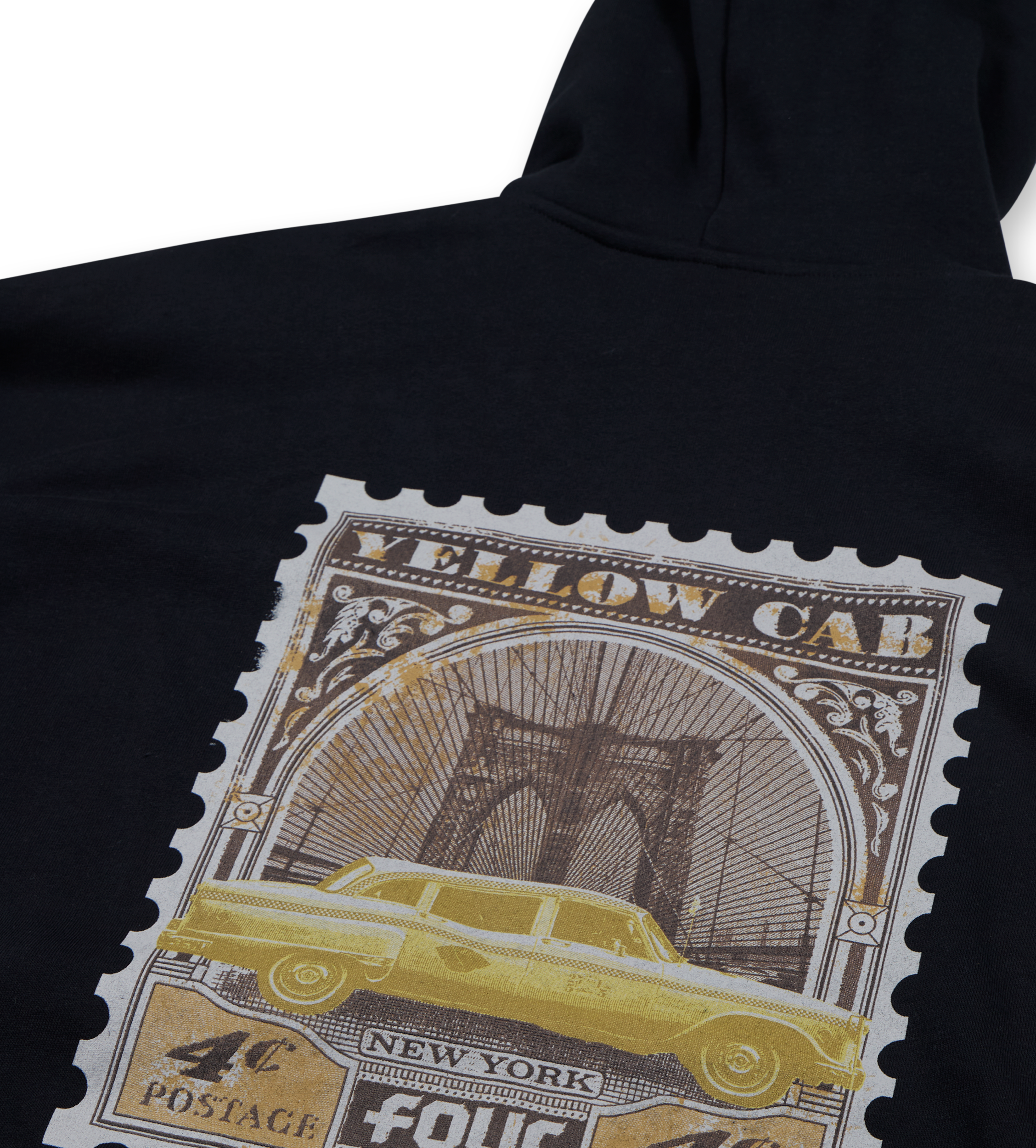 NY Stamp Cab Hoodie Black