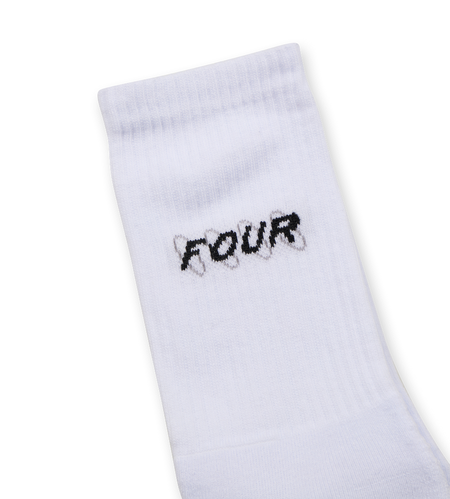 Single Pack Socks Circles White