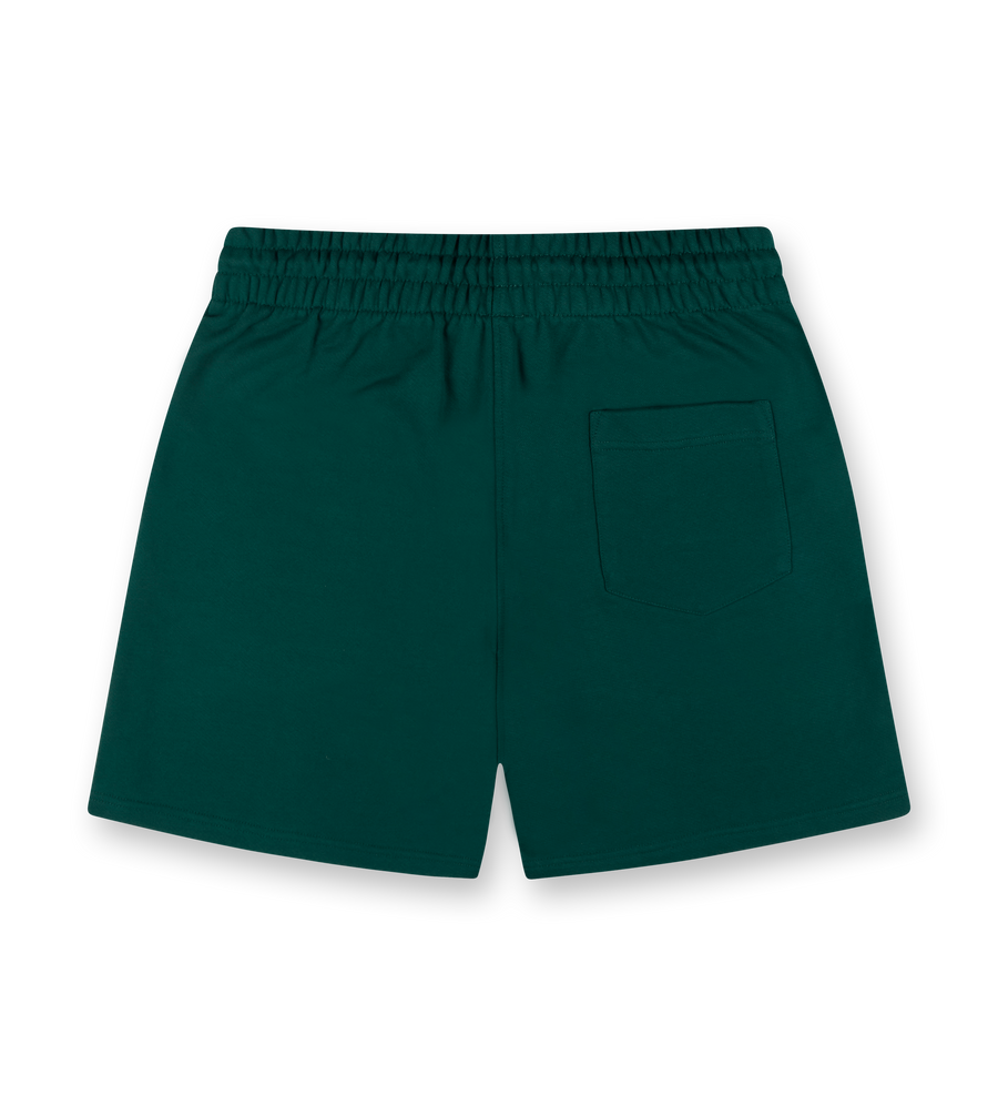 Gothic Stacked Logo Screen Printed Sweatshorts Green