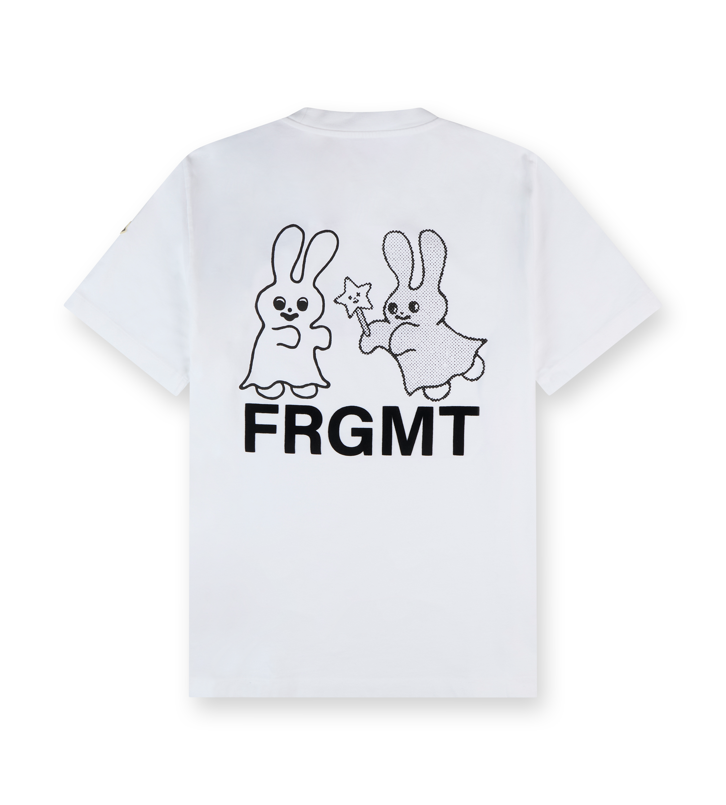 Moncler x FRGMT Cartoon Logo Cotton T-Shirt White