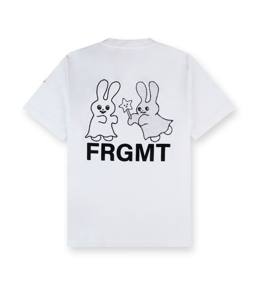 Moncler x FRGMT Cartoon Logo Cotton T-Shirt White