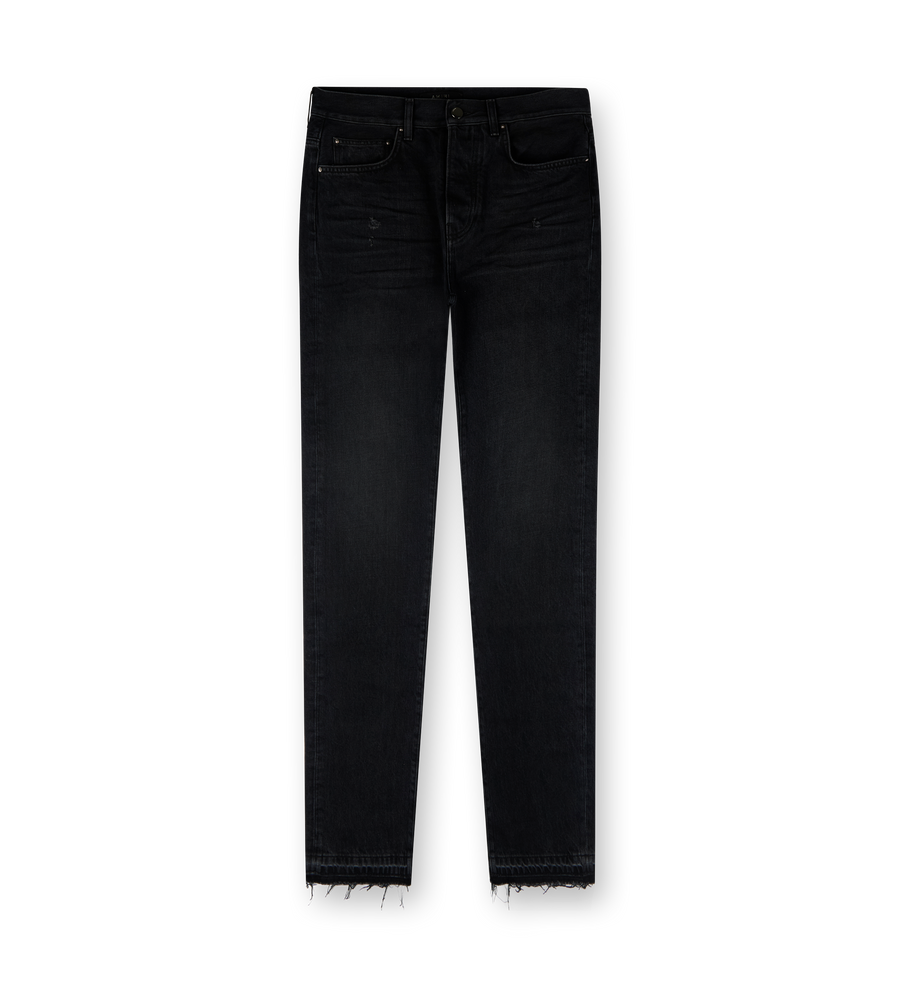 High Waist Straight Leg Jeans Black