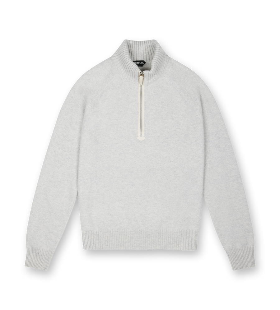 Half-Zip Pale Grey