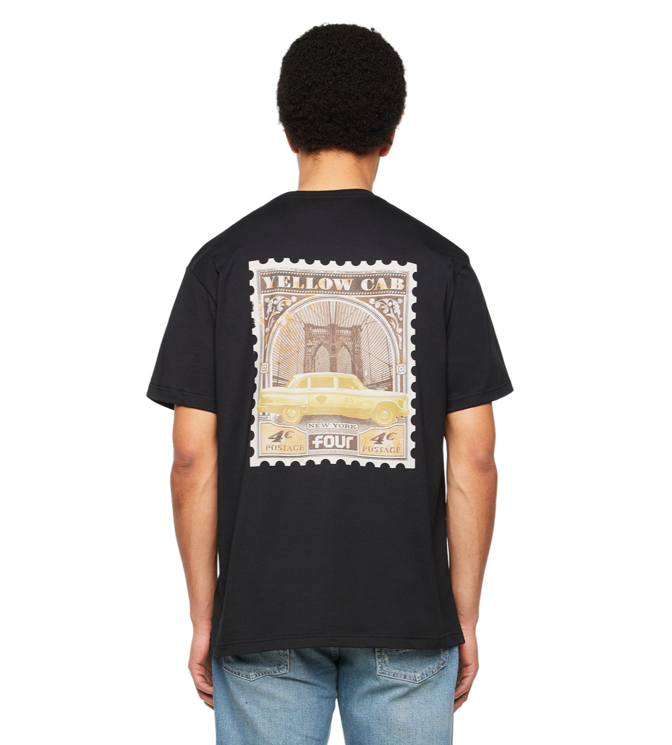 NY Stamp Cab T-shirt Black