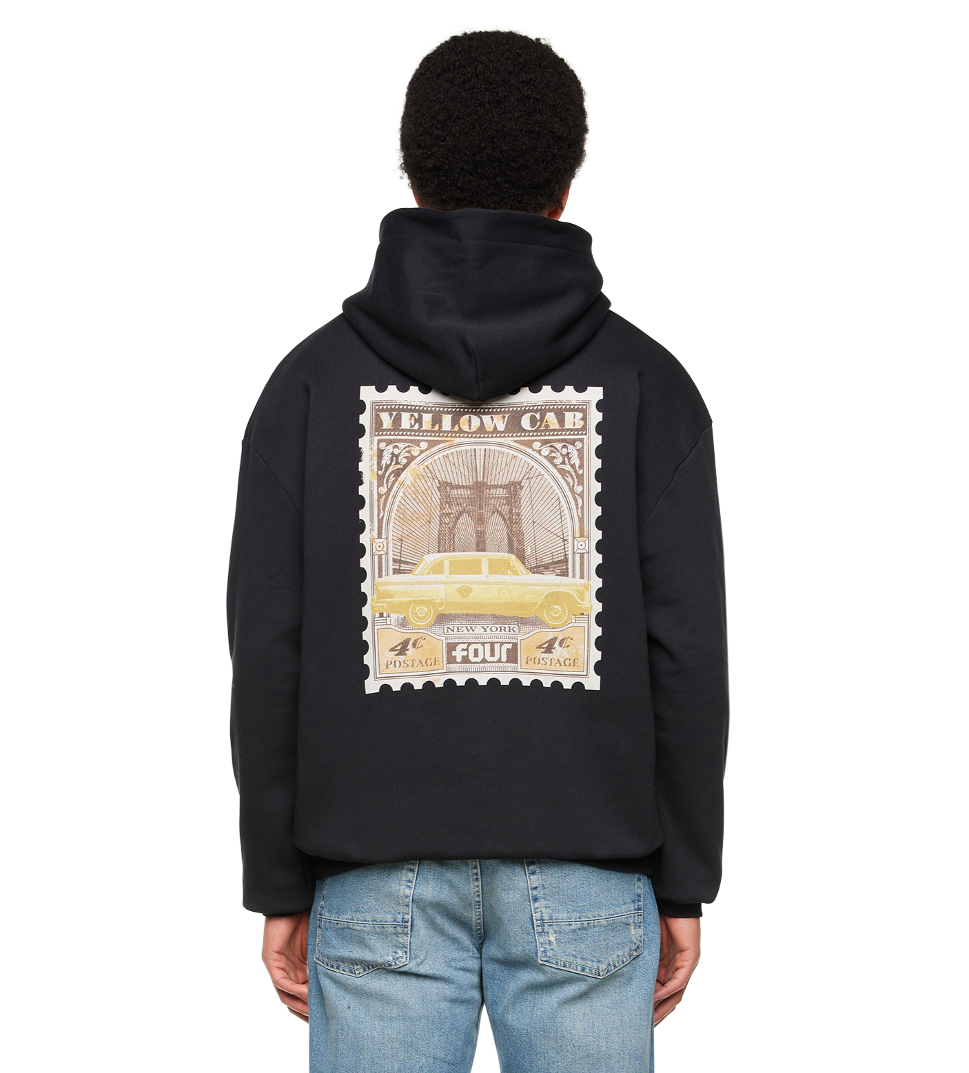 NY Stamp Cab Hoodie Black