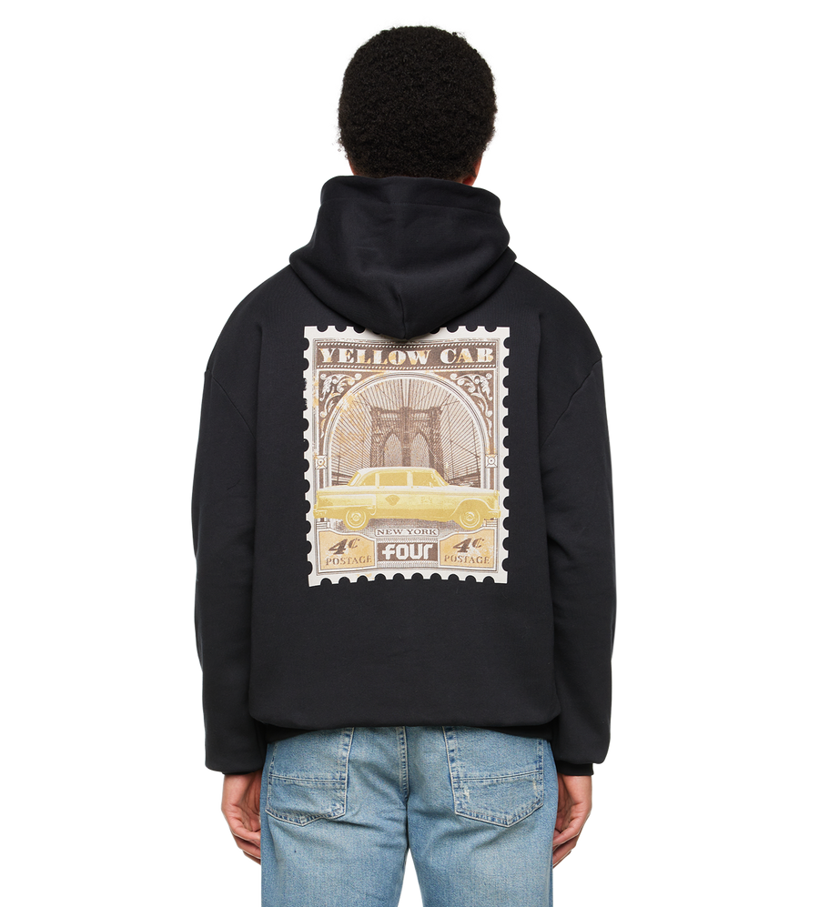 NY Stamp Cab Hoodie Black