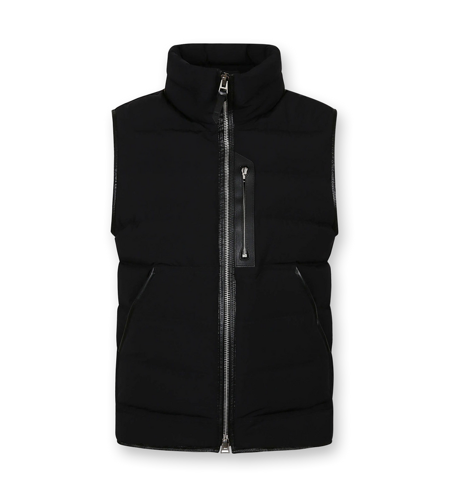 Goose Down Padded Vest Black