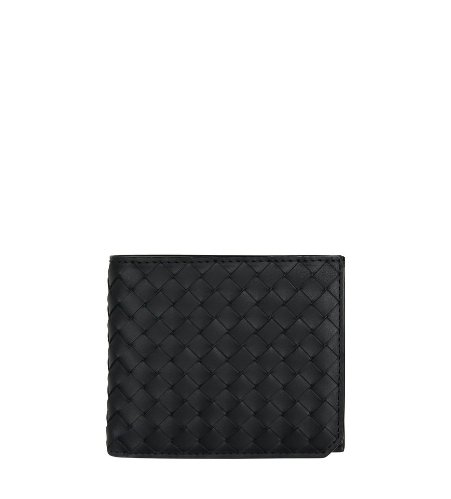 Intrecciato Piccolo Bi-Fold Wallet Black