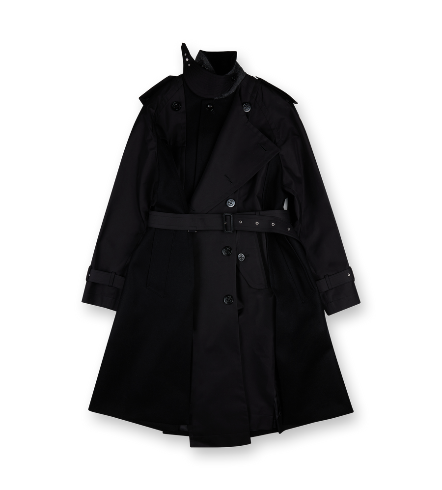 Wool Melton Coat Black