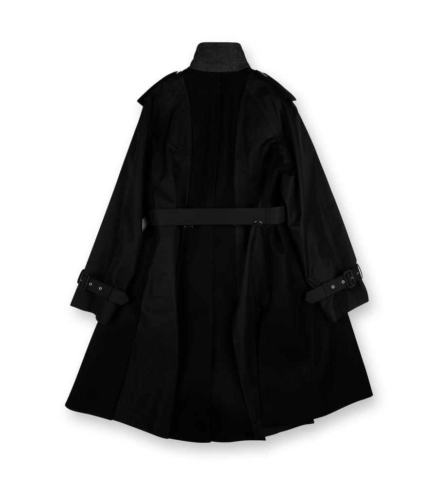 Wool Melton Coat Black