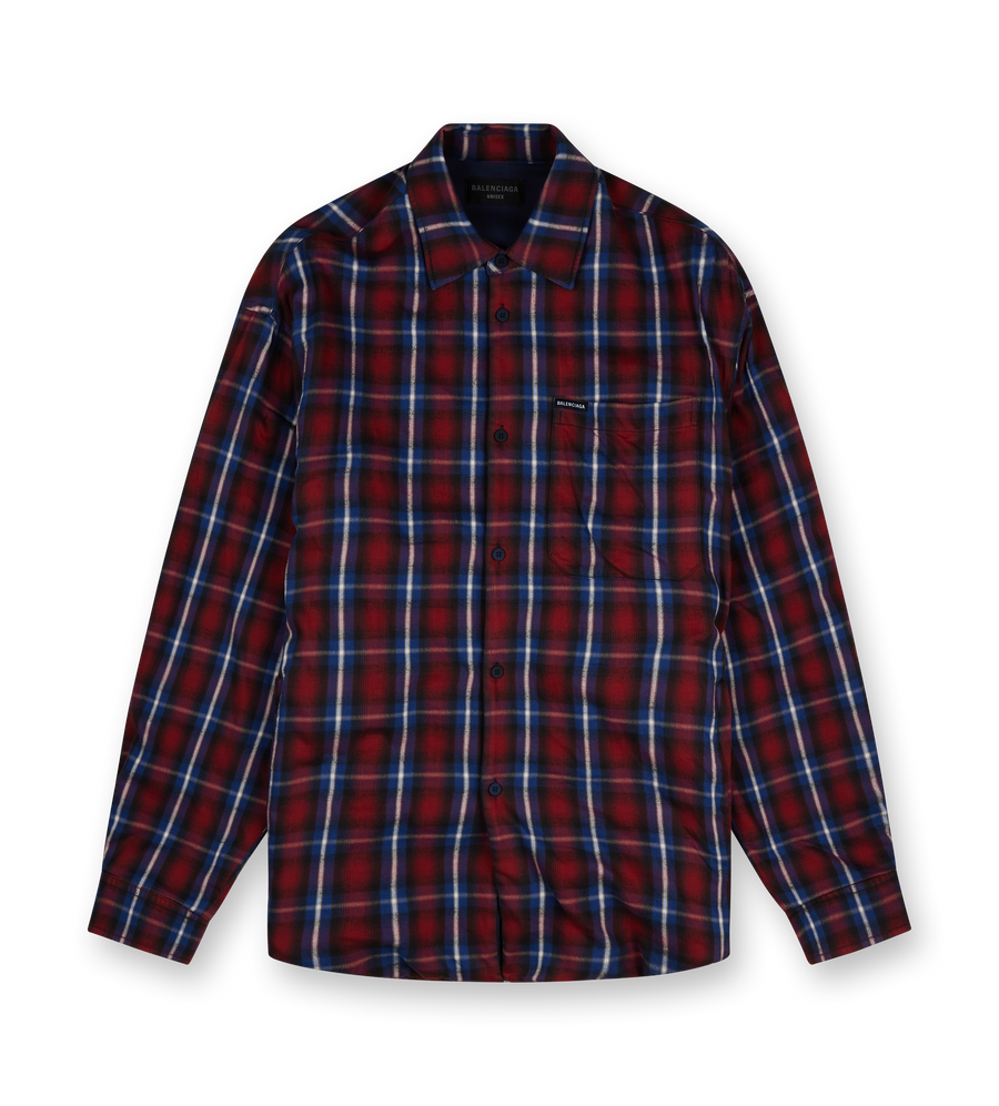 Lined Shirt Red Blue