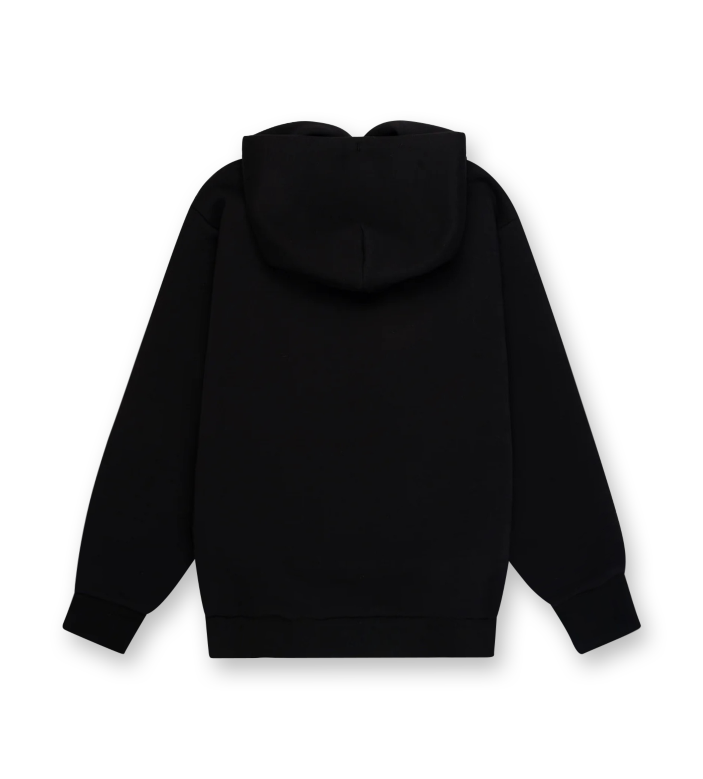 Logo Patch Neoprene Hoodie Black