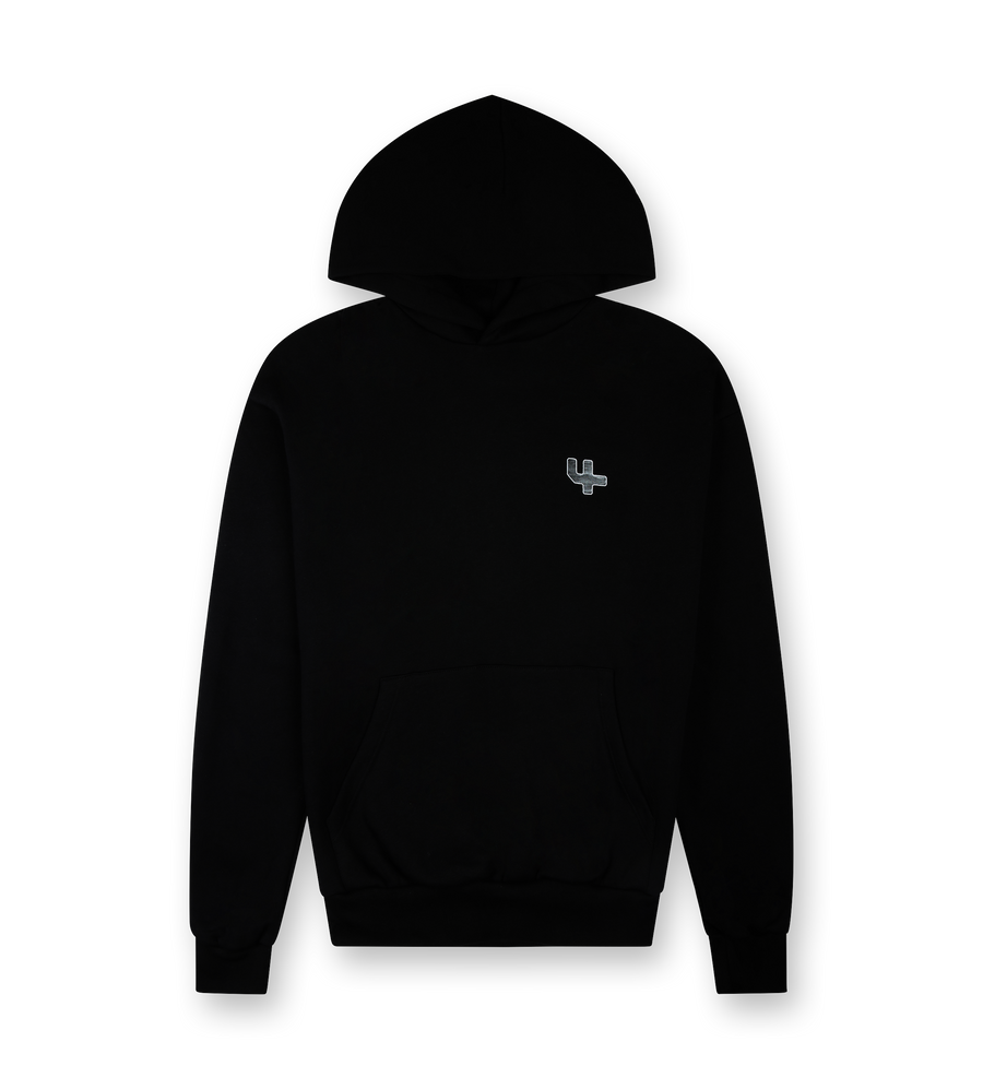 Outline Logo Hoodie Black