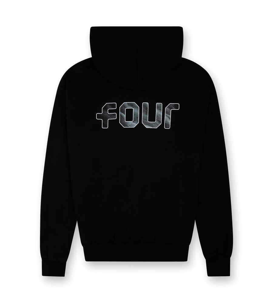 Outline Logo Hoodie Black