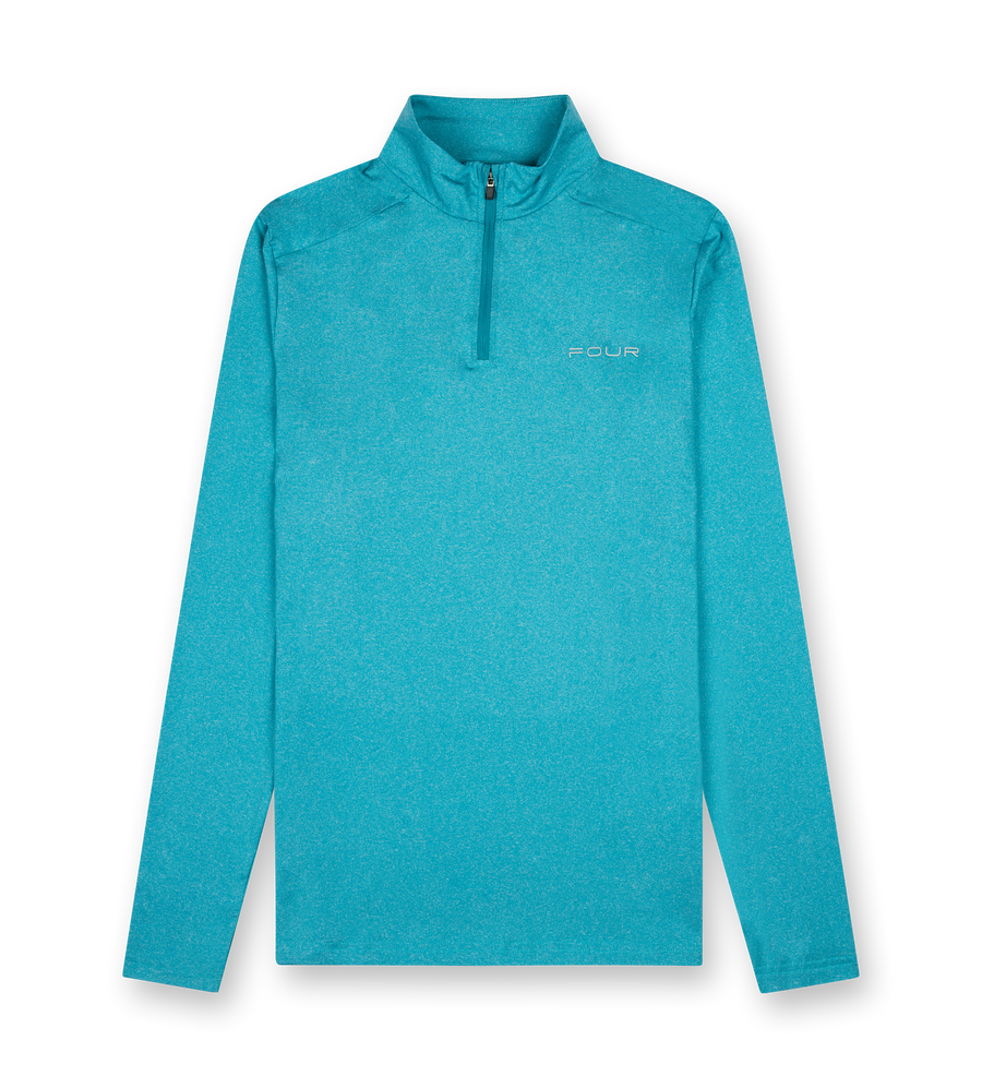 Sportswear Half Zip Melange Ocean Blue