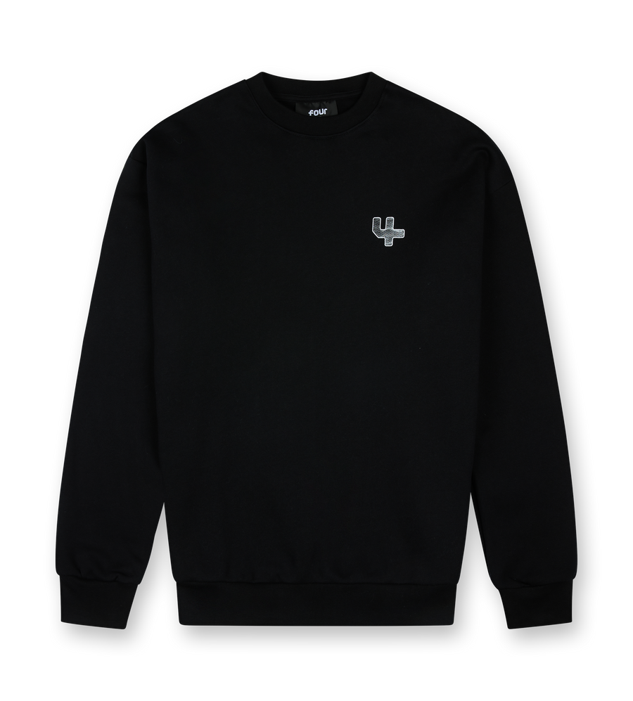 Outline Logo Crewneck Black