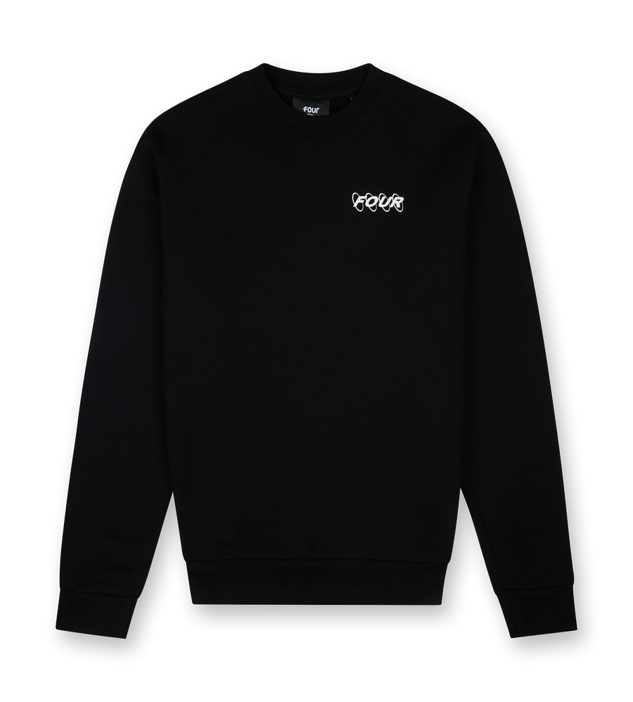 Circles Logo Crewneck Black