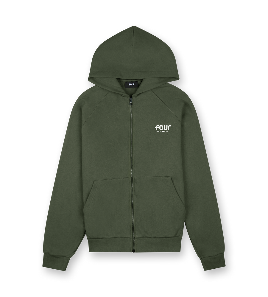 Logo Zip Up Vest Thyme