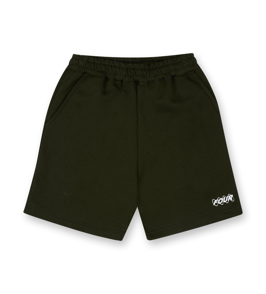 Circles Logo Shorts Army Green