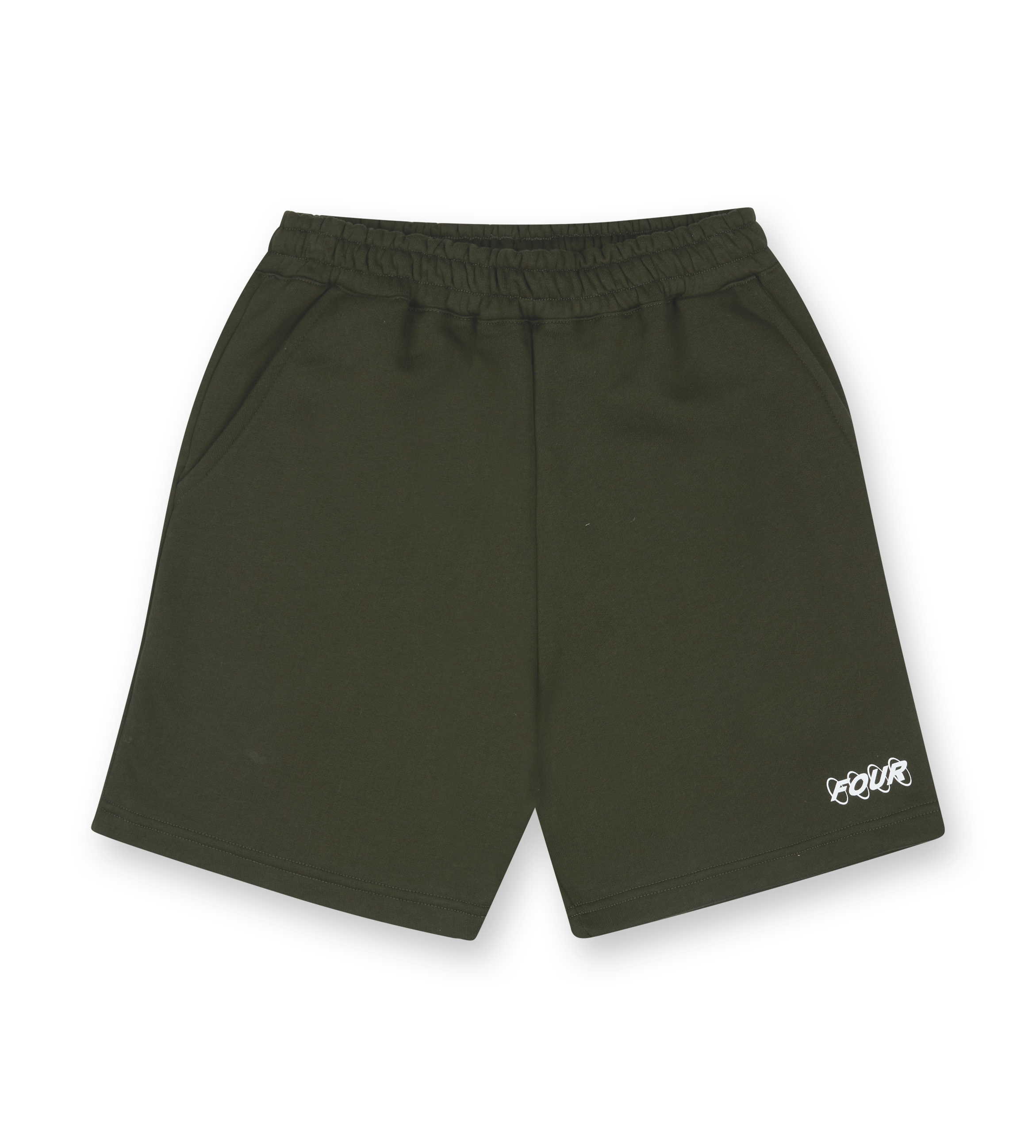 Circles Logo Shorts Army Green