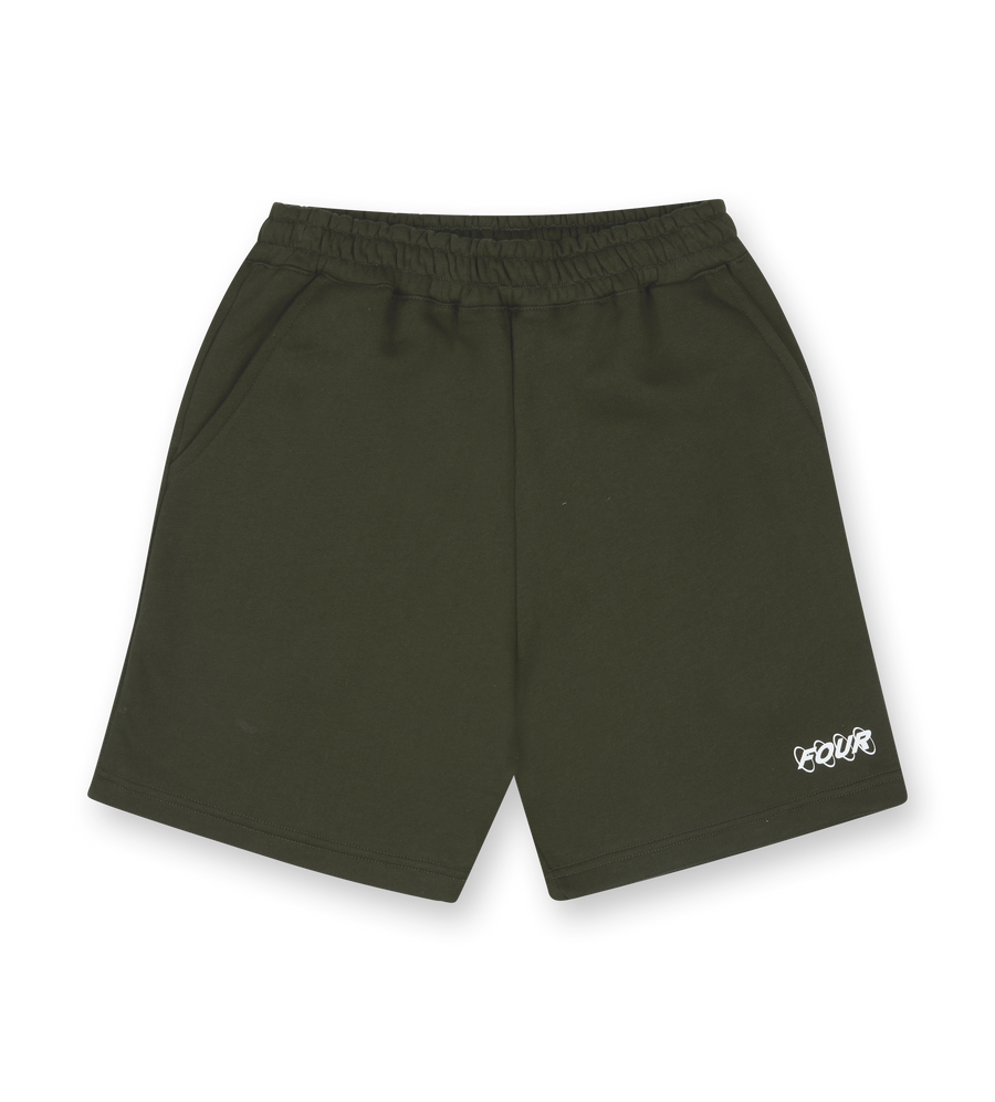 Circles Logo Shorts Army Green