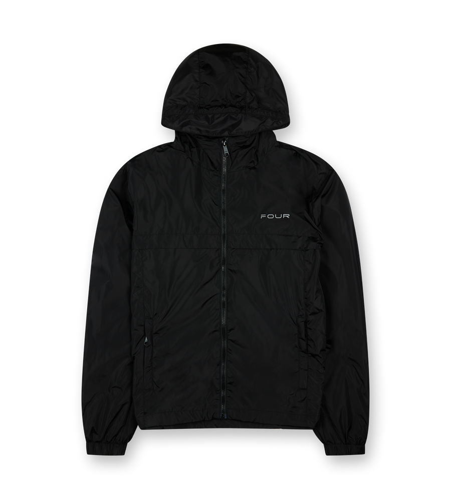 Sport Windbreaker Nylon Jacket Black