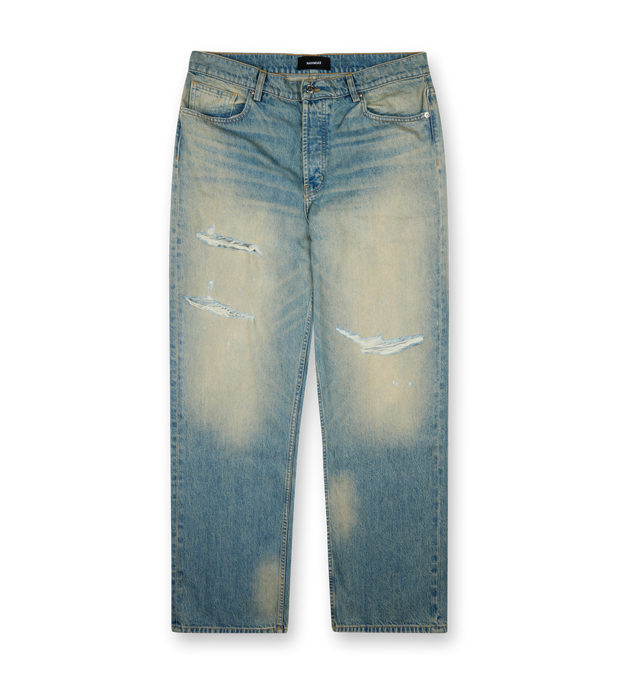 Distressed Baggy Jeans Light Wash