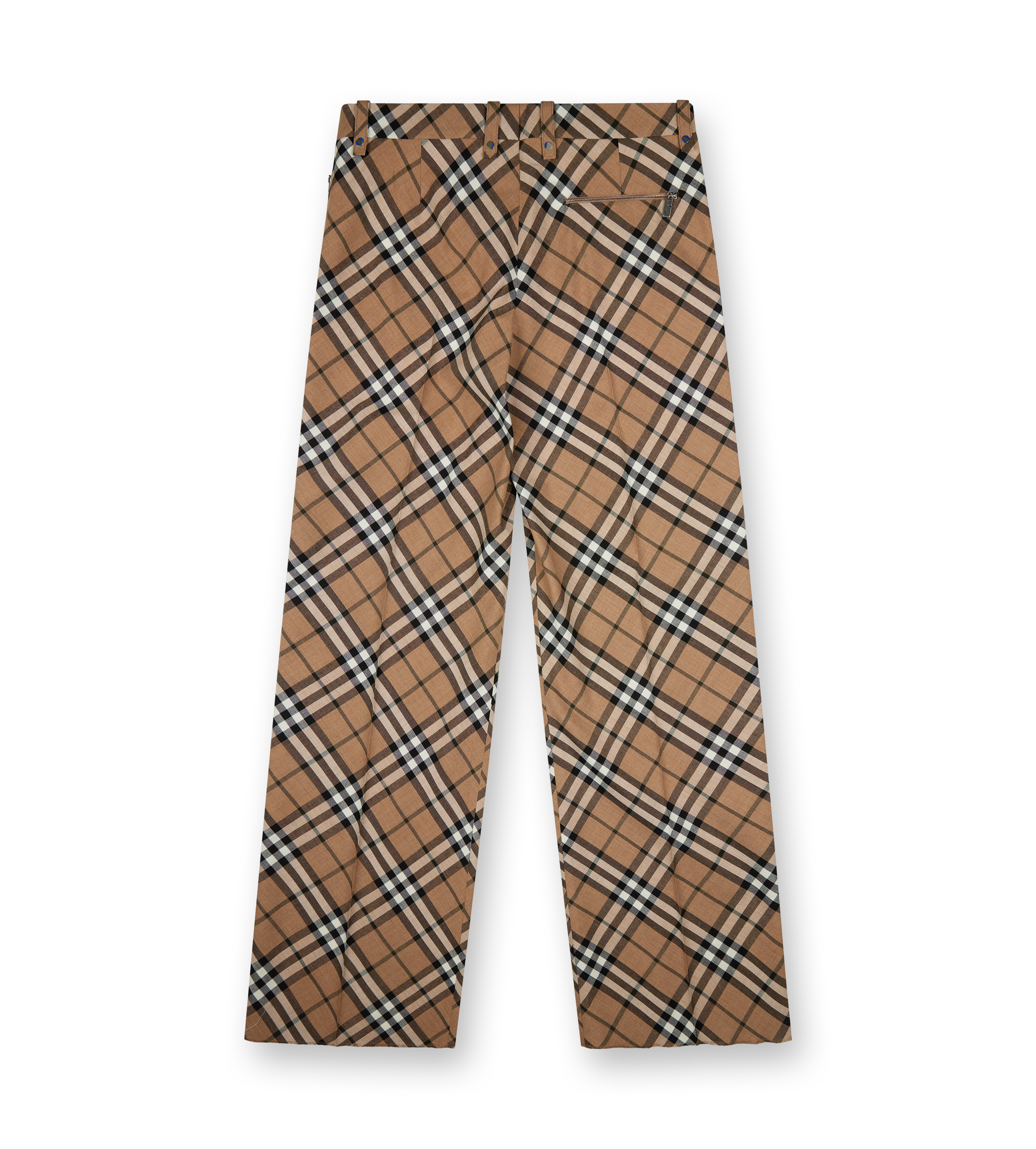 Check Wool Blend Tailored Trousers Linden