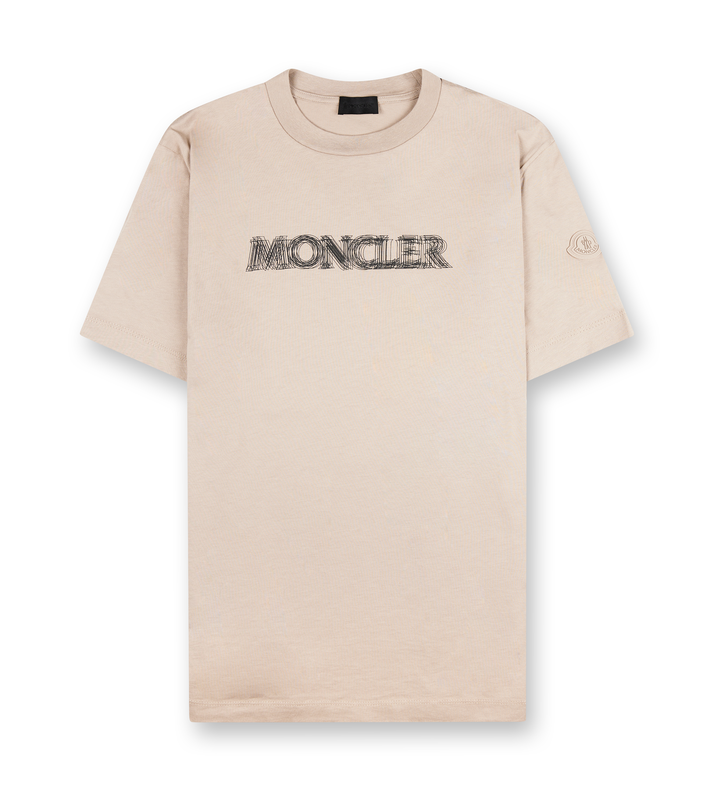 Fluted Logo T-shirt Light Beige