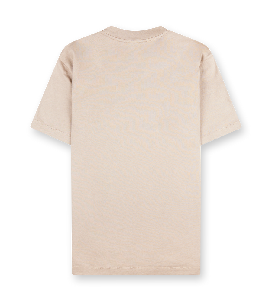 Fluted Logo T-shirt Light Beige