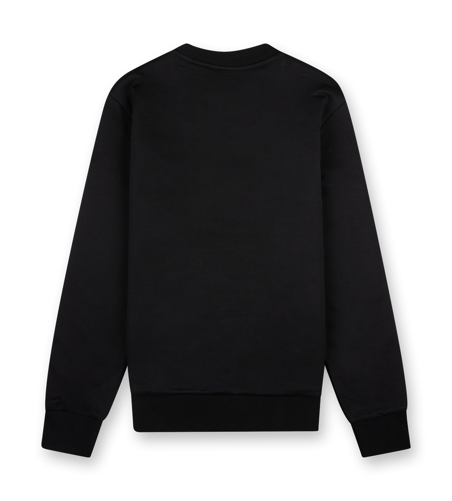 Logo Print Cotton Sweatshirt Black