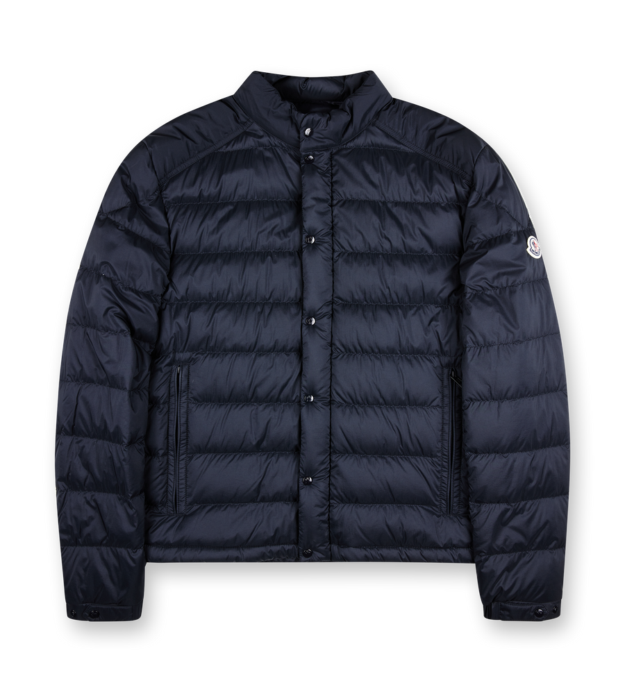 Selves Short Down Jacket Navy Blue