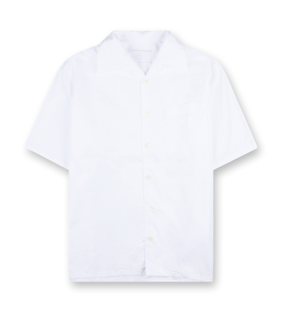 Cotton Bowling Shirt White