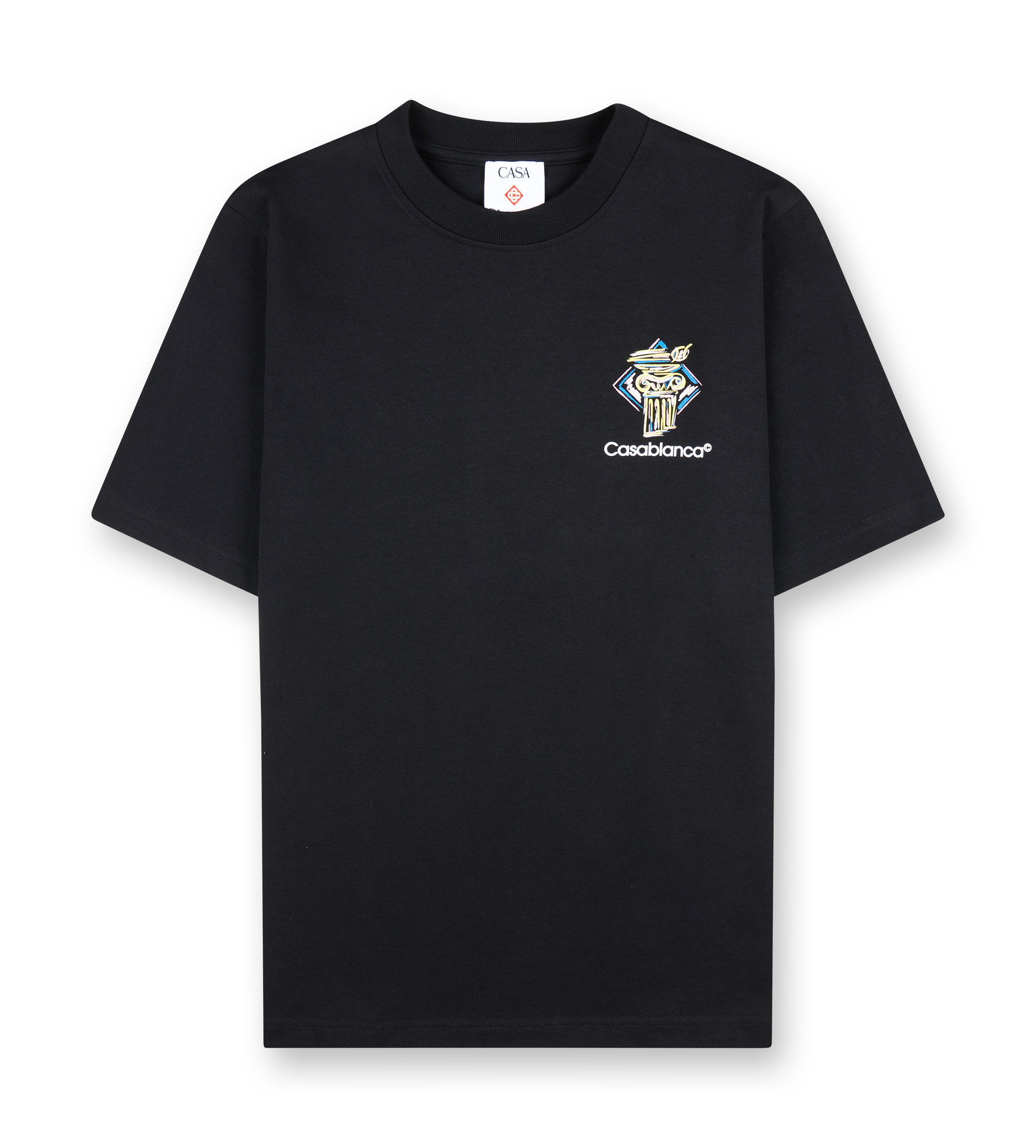 Diamond Column Printed T-shirt Black