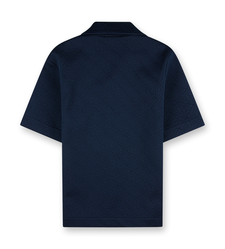 Jacquard Monogram Shirt Dark Blue