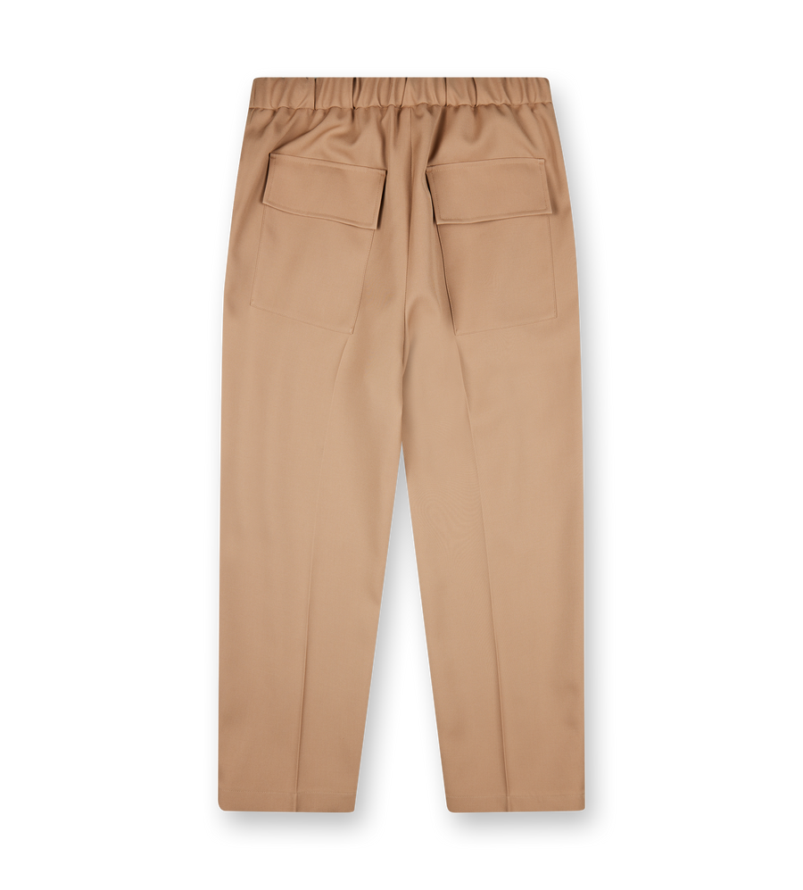 Elastic Trousers With Pockets Clay