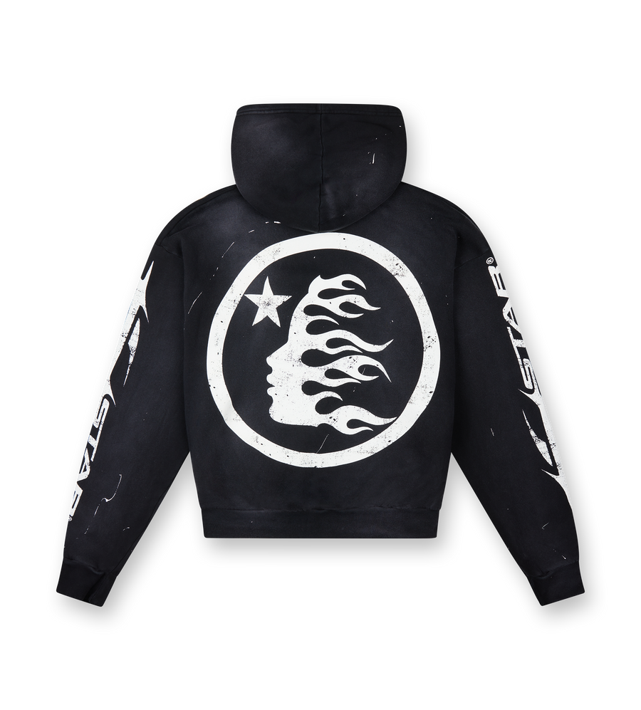 Flame Hoodie Black