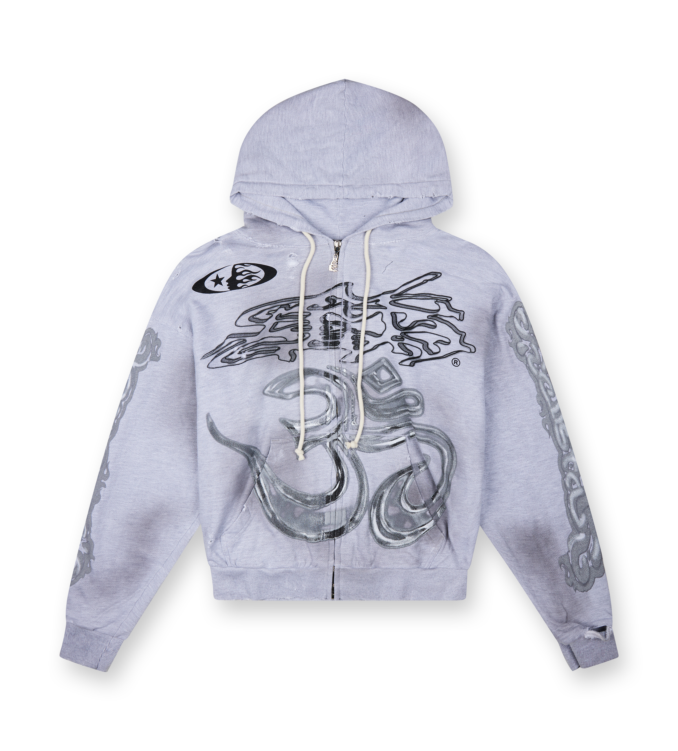 Yoga Zip-Up Hoodie Grey