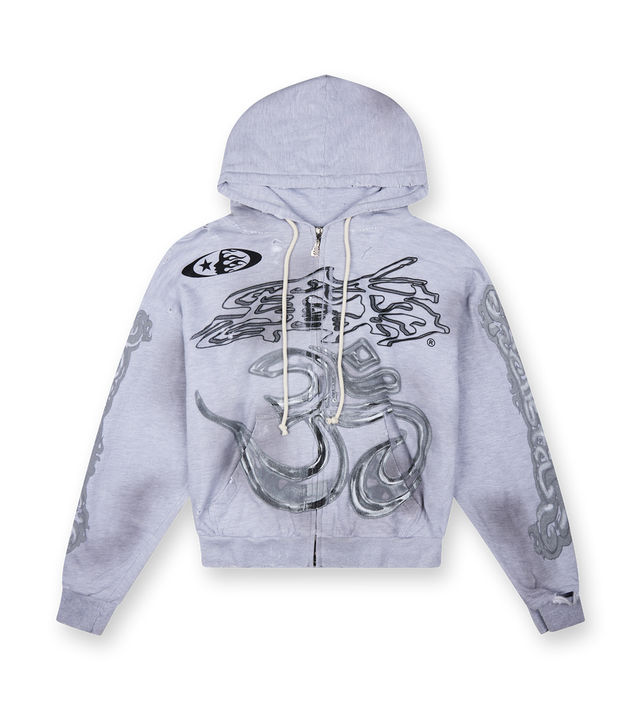 Yoga Zip-Up Hoodie Grey