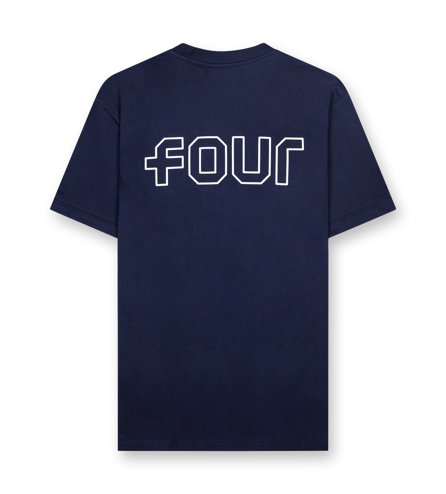 Outline Logo T-shirt Marine Blue