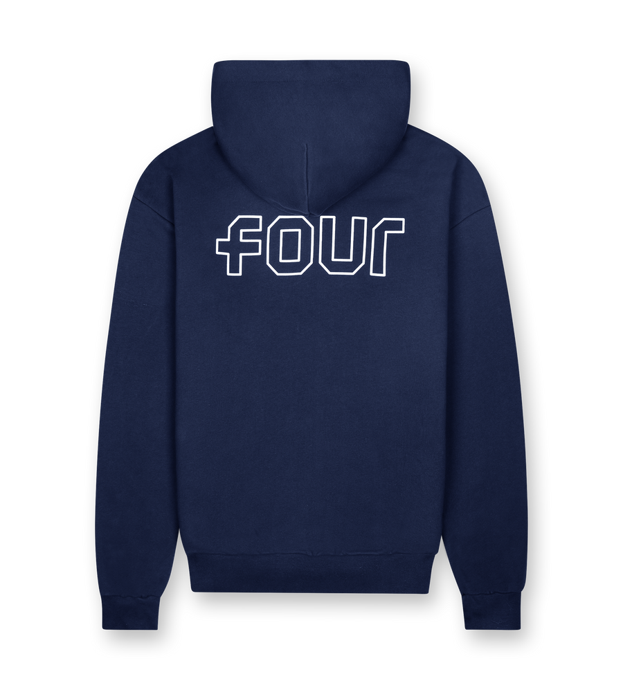 Outline Logo Hoodie Marine Blue