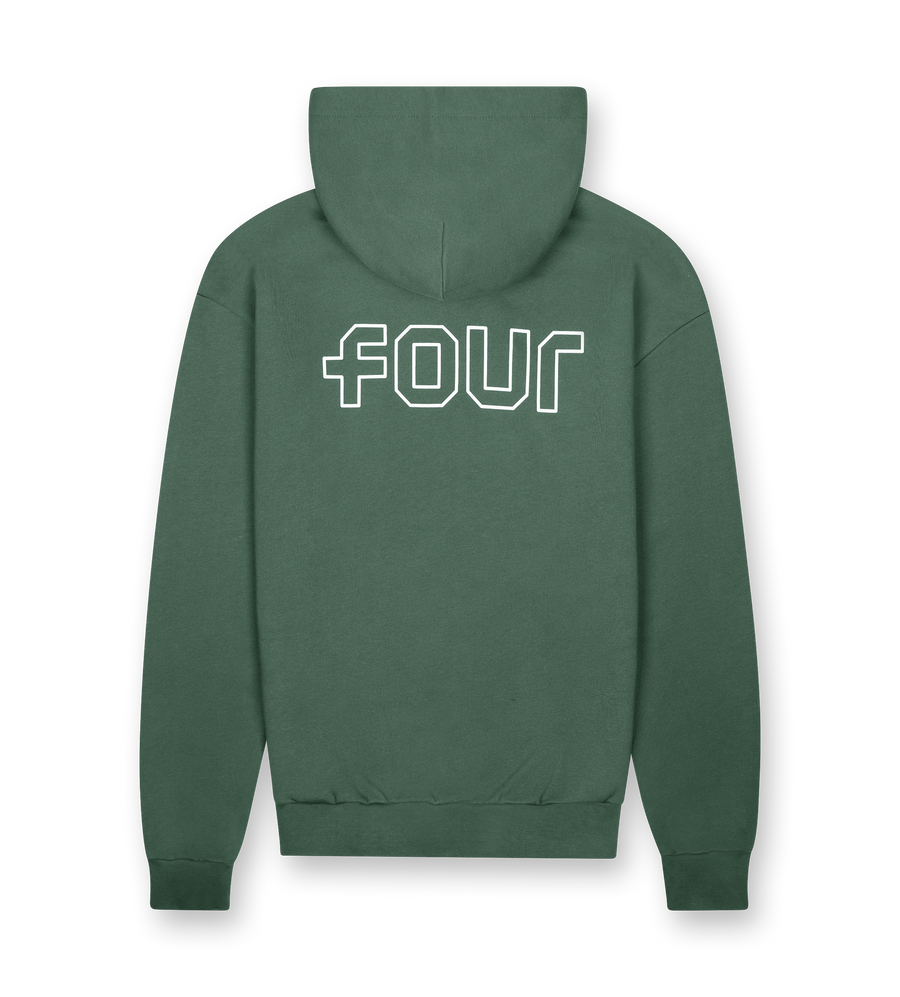 Outline Logo Hoodie Deep Forest