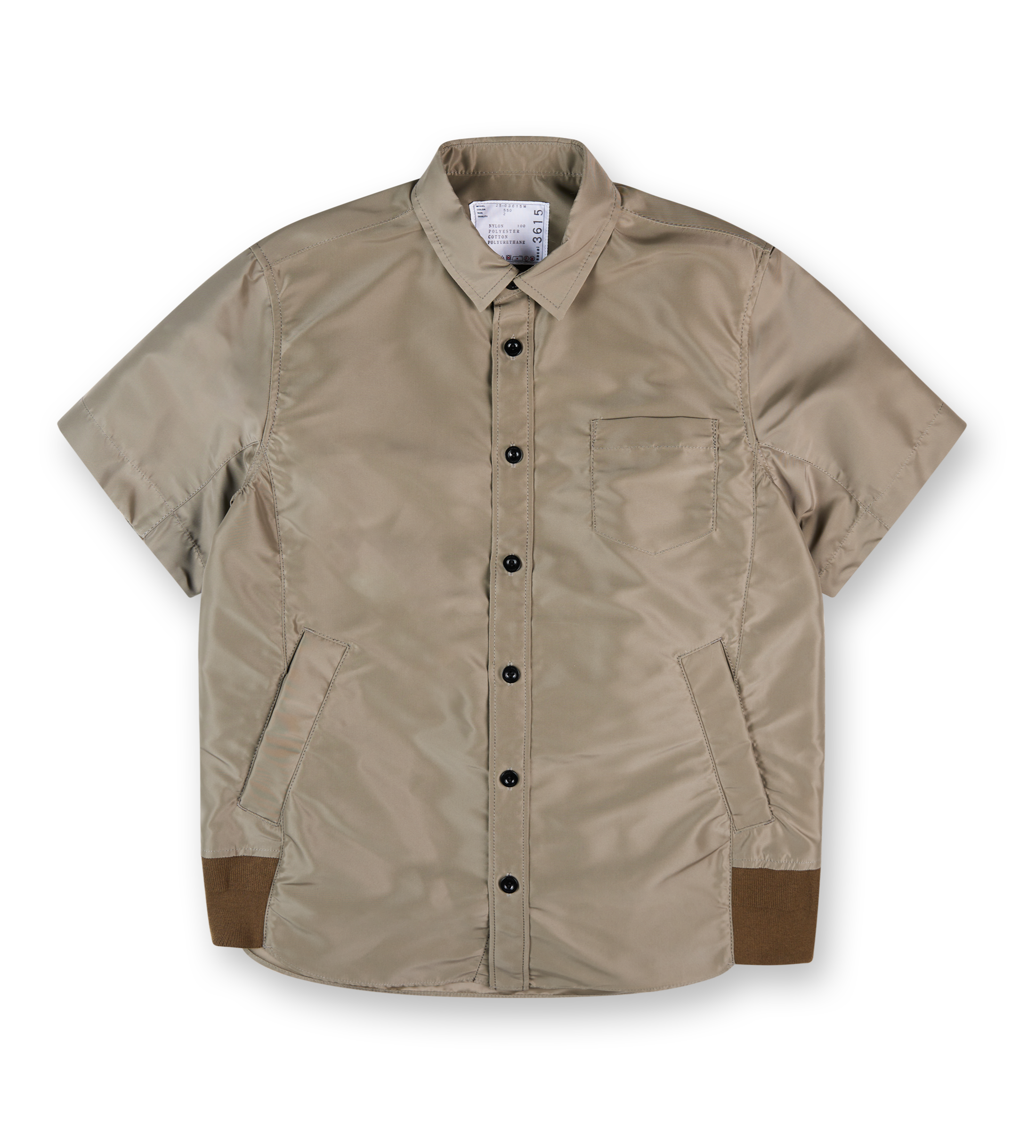 Nylon Twill Shirt Taupe