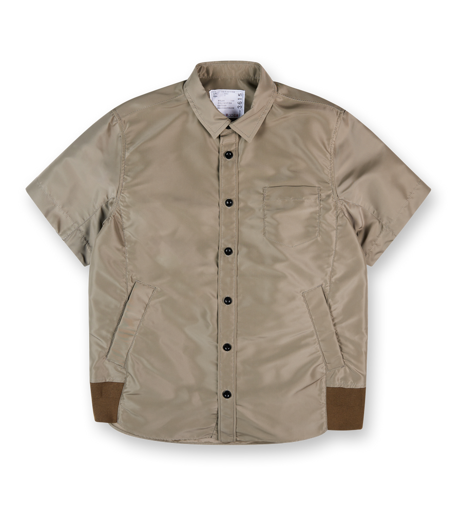 Nylon Twill Shirt Taupe