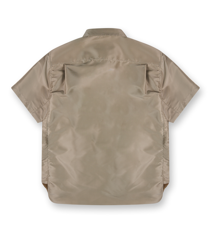 Nylon Twill Shirt Taupe