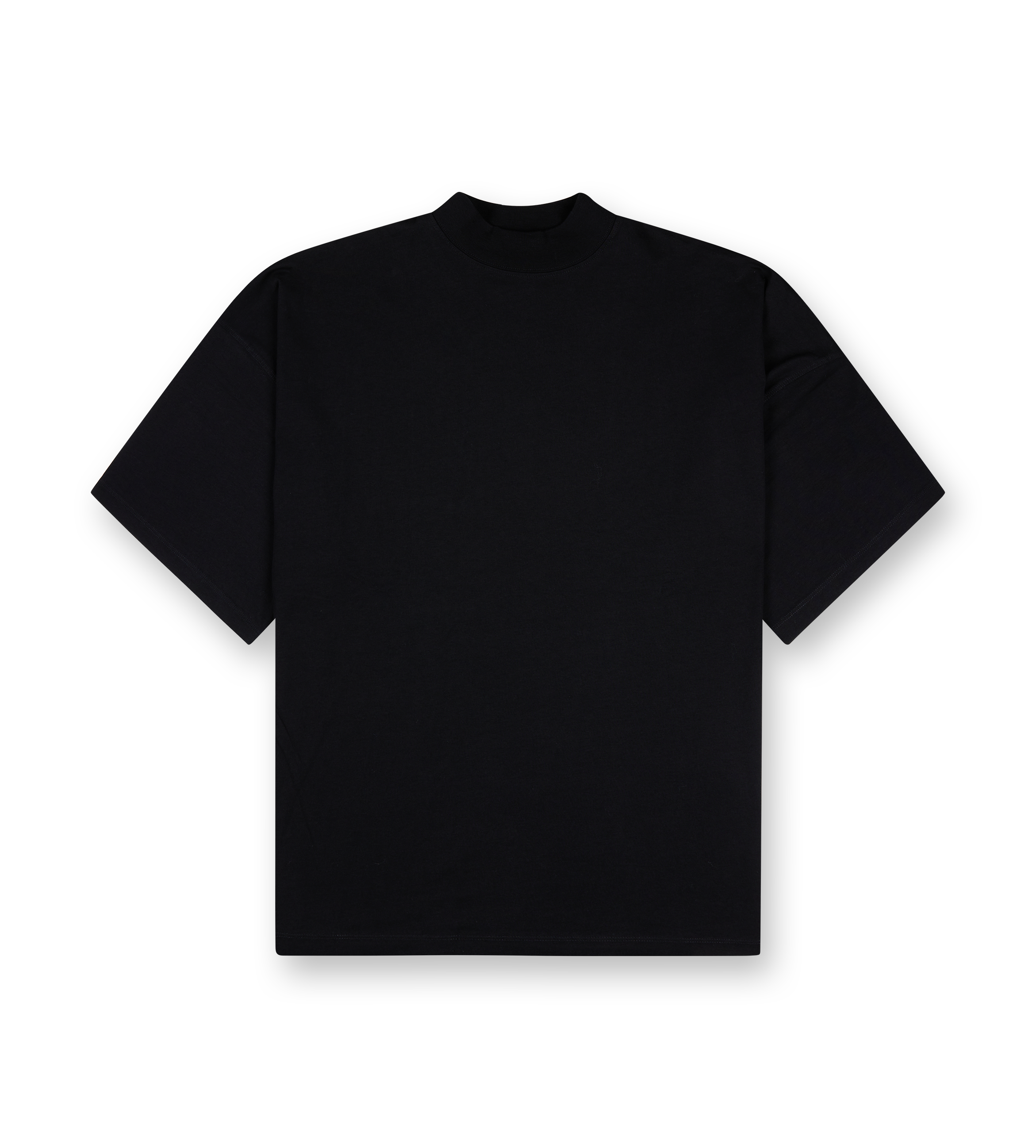 Mock Crewneck T-shirt Black